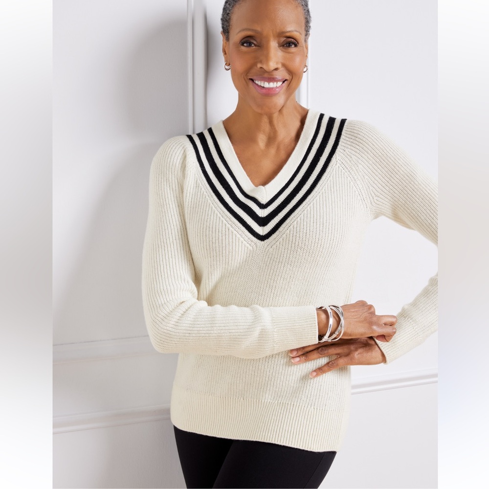Talbots Women's V-Neck Knit Sweater